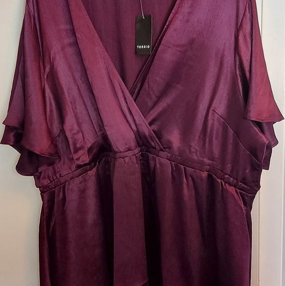 Purple, blouse, size 4 Torrid NWT - Picture 3 of 4
